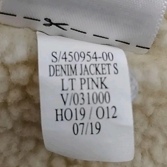 Old Navy Trucker Jacket Women XL Pink Corduroy Fleece Lined Sherpa - Picture 5 of 5